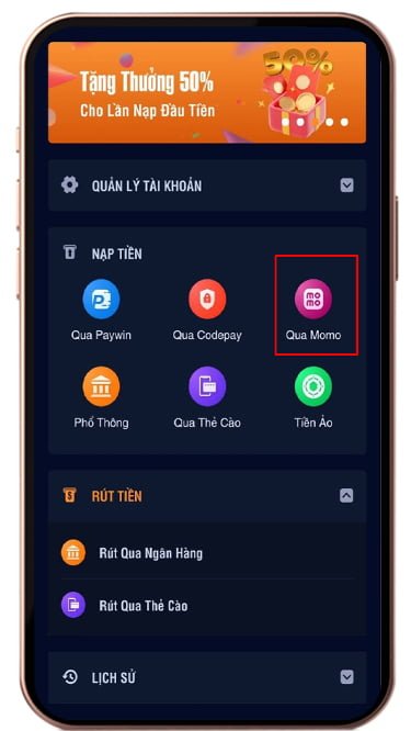 nạp tiền momo Ta88