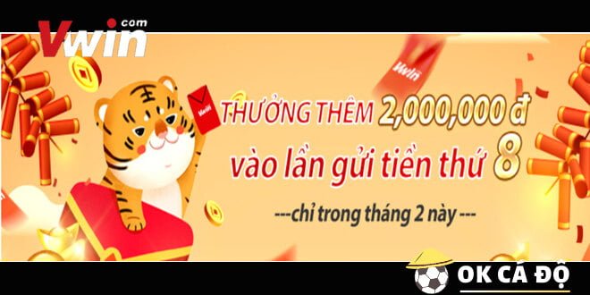 VWIN thưởng thêm 108%